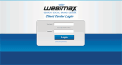 Desktop Screenshot of clientcenter.webimax.com